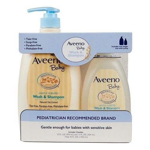 aveeno baby wash and shampoo twin pack